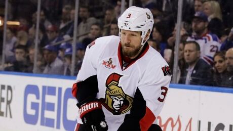 Senators defenceman Marc Methot helped lead his team to a six-game upset of the New York Rangers in the second round. Senators Rangers Hockey