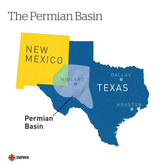 Map of the Permian Basin