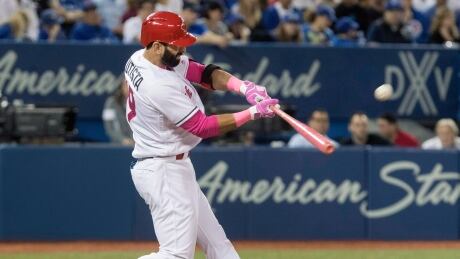 Jose Bautista hits a three-run blast against the Seattle Mariners to power the Blue Jays to a 7-2 win on Saturday in Toronto. Bautista-Jose-13052017