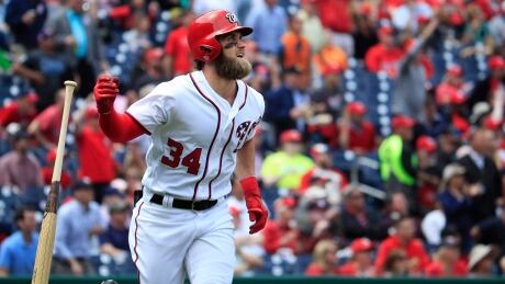 Washington Nationals' Bryce Harper has agreed to terms on a contract through the 2018 season. harper-bryce