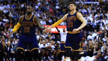 The Cavaliers have swept their way through two rounds of the NBA playoffs and await the winner of the series between Boston and Washington. james-lebron-korver-kyle-051517