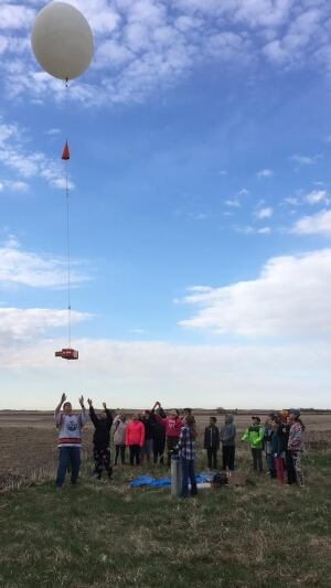 Space balloon Cut Knife Sask.