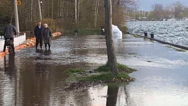 flooded boardwalk