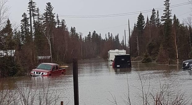 Cabins and Vehicles mud lake road