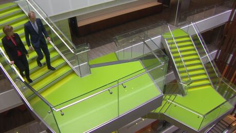 Deloitte Canada's new office building is the biggest investment the company has ever made as a firm in Canada. Deloitte atrium stairs