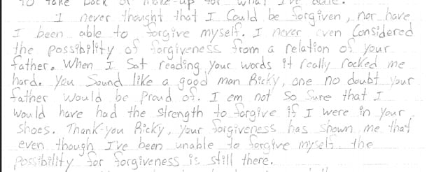 Ricky Strongquill letter