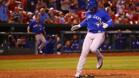 Marcus Stroman, shown scoring April 25 after his first major-league hit, added to that with his first career home run Thursday in Atlanta. 95500859
