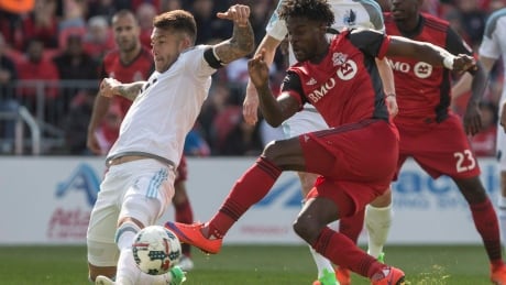 Toronto FC's Tosaint Ricketts has scored the winning goal for his side in the last two games, and will look to keep Toronto's streak going on Friday against the New York Red Bulls. ricketts-tosaint-051917