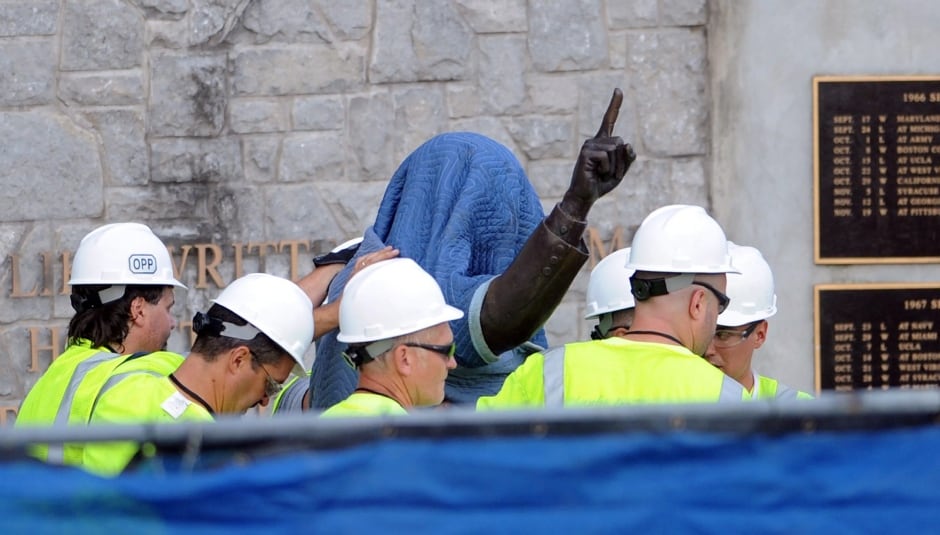 APTOPIX Penn State Abuse Statue