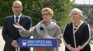 Wynne high speed rail announcement