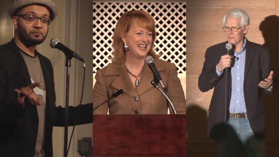 L-R Comedians Aman Ali, Susan Sparks, Bob Alper
