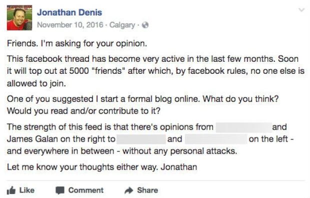 Denis FB post on Galan