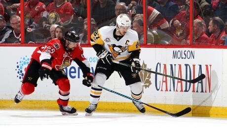 Ottawa's Erik Karlsson and Pittsburgh's Sidney Crosby both have the talent to tip the odds in their respective teams' favour. karlsson-erik-052405