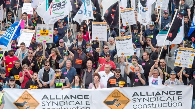 Back to work bill expected today in Quebec construction strike