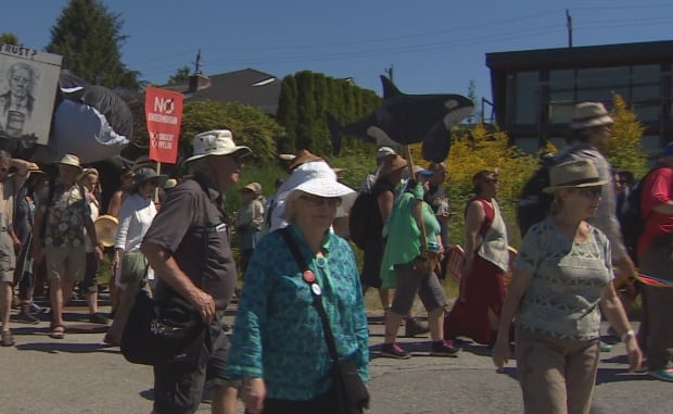 Walk for Salish Sea wide of Burnaby rally