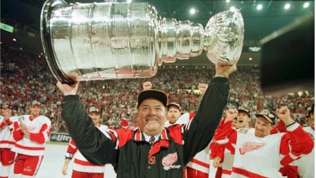 Scotty Bowman, at the helm of the last back-to-back Stanley Cup winners in 1997 and 1998, says it is much harder to pull of that feat in today's NHL. bowman-scotty-052917
