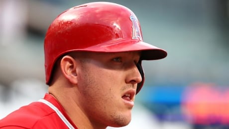NEW YORK, NY - MAY 19: Mike Trout #27 of the Los Angeles Angels looks on against the New York Mets during their game at Citi Field on May 19, 2017 in New York City. (Photo by Al Bello/Getty Images) 95878233