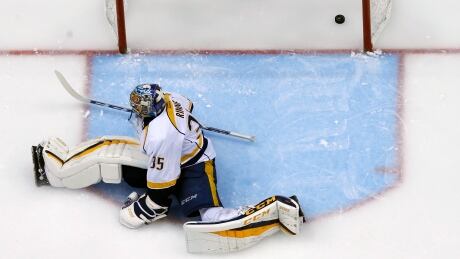 Predators coach Peter Laviolette says he has made a decision on whether Pekka Rinne, pictured, will start Game 3, but he is unwilling to reveal it publicly. rinne-pekka-060117