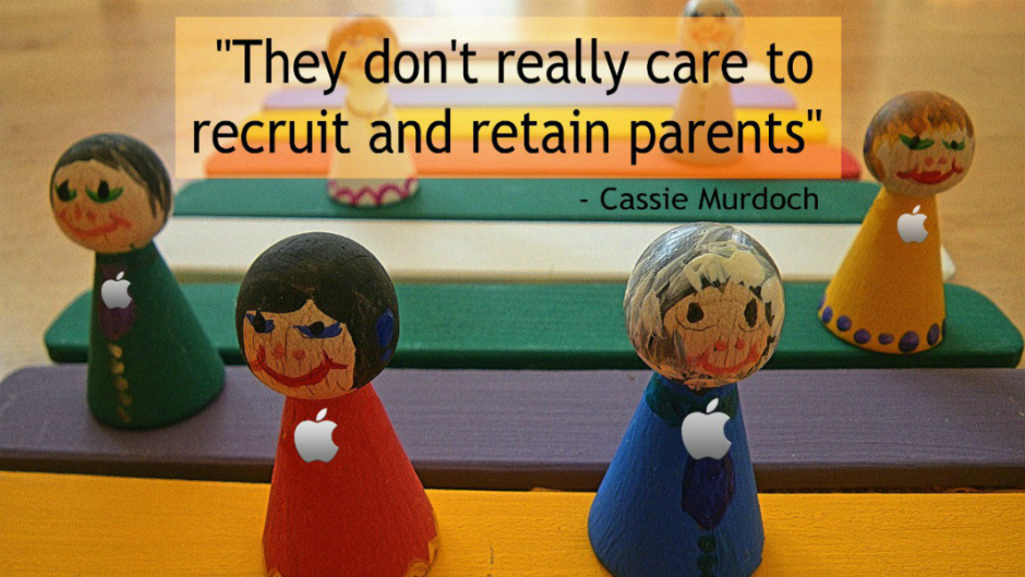 Mashable reporter Cassie Murdoch says Apple’s lack of daycare isn’t an oversight, it’s a feature.