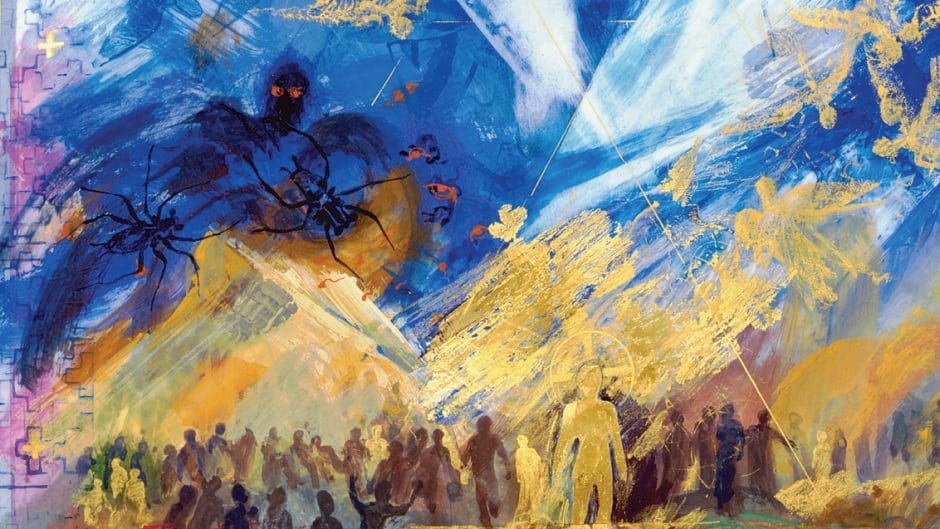 Baptism of Jesus (detail), Donald Jackson, Copyright 2002, The Saint John’s Bible, Order of Saint Benedict, Collegeville, Minnesota, USA.