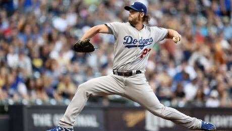 Clayton Kershaw achieved the milestone in the second inning against the Milwaukee Brewers on Friday evening. clayton-kershaw