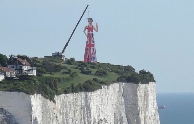 BRITAIN-ELECTION/MAY-SCAFFOLDING