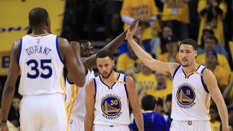 The Warriors added Kevin Durant (35) to a 73-win team that is already loaded with stars. warriors-superteam-060817