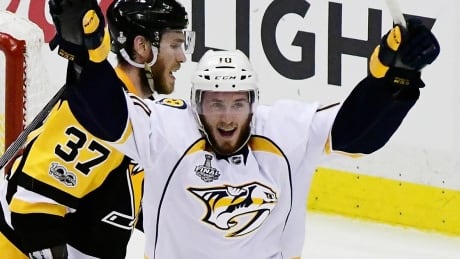 The NHL on Friday announced it wouldn't suspend Predators centre Colton Sissons, pictured here, for his cross-checks against Penguins defenceman Olli Maatta in Thursday night's 6-0 loss. Sissons will be eligible for Sunday's Game 6 of the Stanley Cup final. sissons-colton-170529-1180
