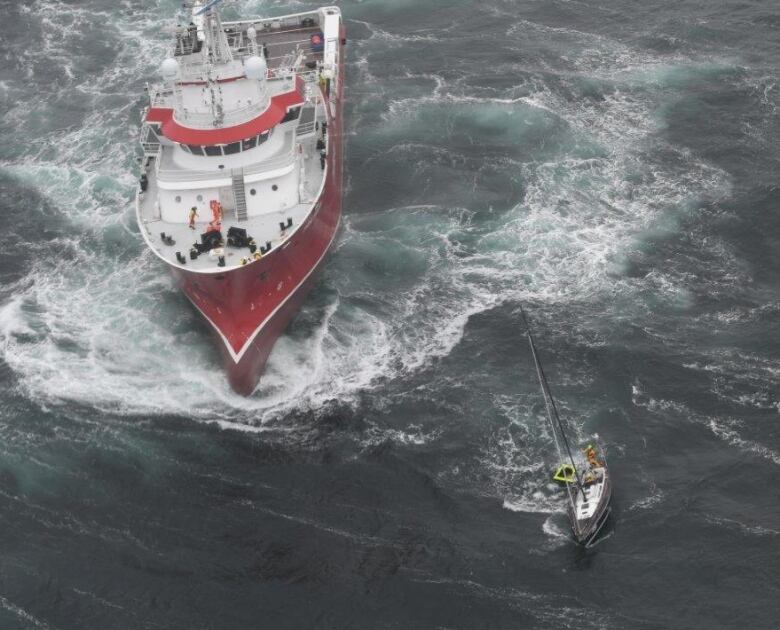 French Sailor Capsized Boat