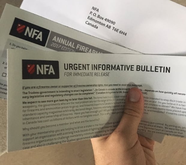 National Firearms Assocation mailing