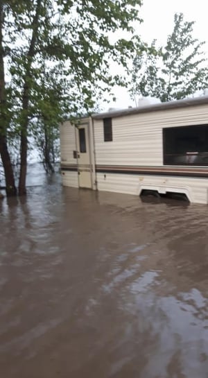 Flooding camping