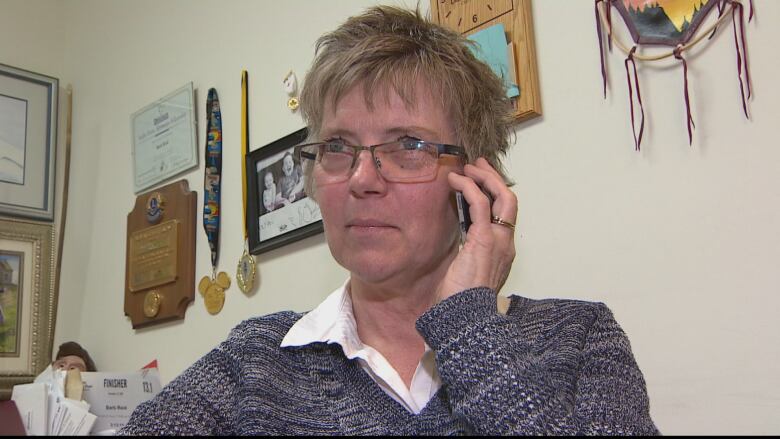 Barb Reid on the phone