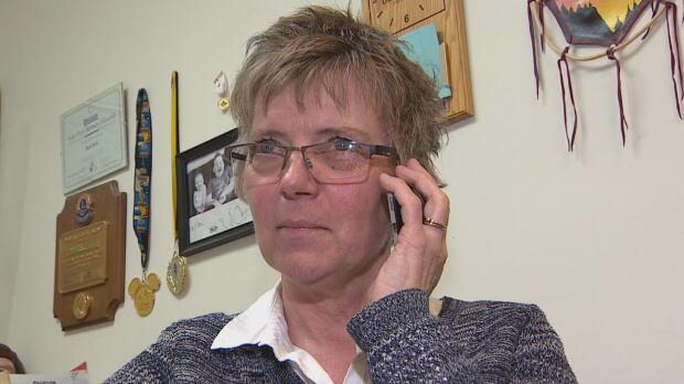 Barb Reid on the phone