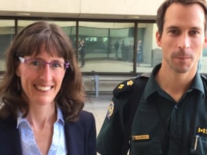 Crown prosecutor Erin Eacott (left), and Daniel Smith from Environment Canada