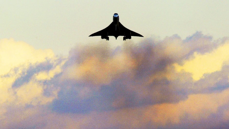 A Concorde makes its final approach to London's Heathrow airport in October 2003.
