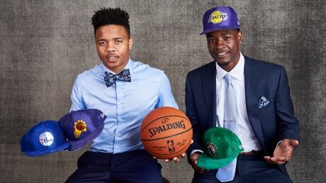 Draft prospects Markelle Fultz, left, and Josh Jackson, right, are both predicted to go high in Thursday's NBA draft. fultz-markelle-jackson-josh-061617