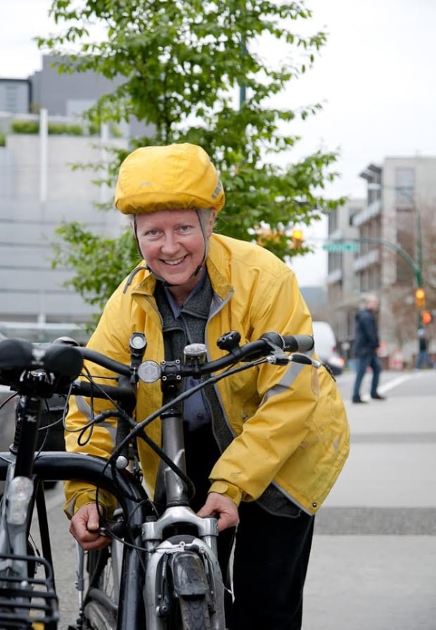 Fiona Walsh and her e-bike
