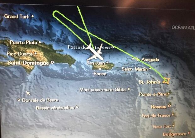 AC Antigua flight route