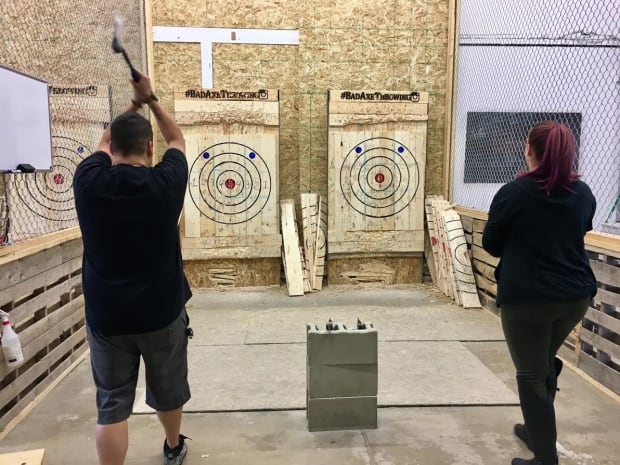 Axe throwing at Bad Axe
