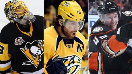 From left to right, Marc-Andre Fleury, James Neal, and Sami Vatanen could all potentially join the Vegas Golden Knights during the expansion draft process. 1180-nhl-composite