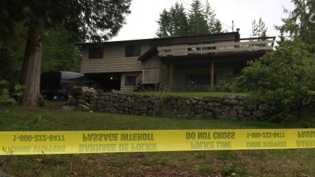 The residence on Scotch Place in Lund B.C. where police found two people deceased and another injured after officers received reports of a shooting in the early morning of Saturday June 17, 2017. Lund Double Homicide Scotch Place