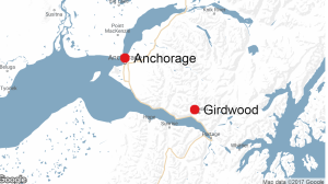 Anchorage Girdwood Alaska map
