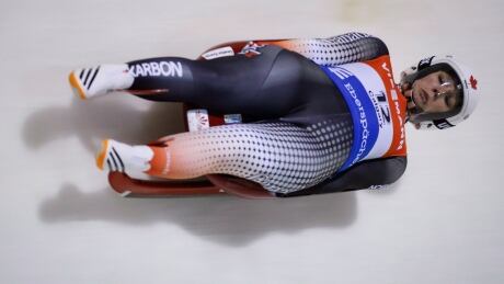 Canada's Alex Gough competes during the women's World Cup luge event in Calgary in 2014. gough-alex