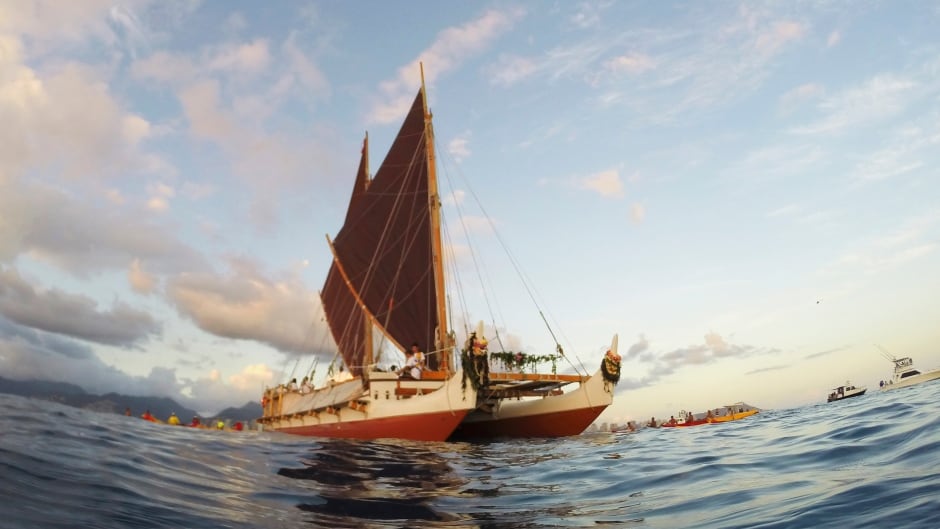 'Sailing the wake of our ancestors' Canoeists return to Hawaii after