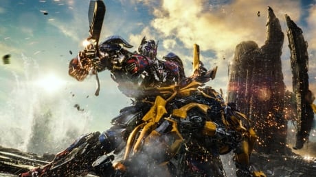 A mind-controlled Optimus Prime tangos with Bumblebee in the latest incarnation of Michael Bay metallic movie-making franchise Transformers - optimus prime