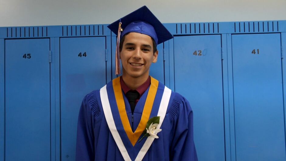 Eugene Chubb, one of the 2017 graduating class at Southeast Collegiate in Winnipeg.