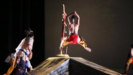 Summers says the upcoming Indigenous Games performance is a chance to show kids on reserves that they're not confined to negative stereotypes. naig dancers