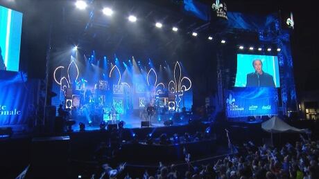 Quebec musician Claude Dubois performed at the concert at the Place du Festivals Friday night. claude dubois