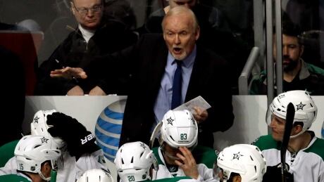 Lindy Ruff, shown in this February 2016 file photo, was let go by the Dallas Stars at the conclusion of his four-year contract this past spring. Stars Blackhawks Hockey