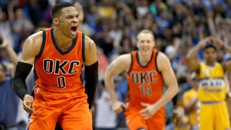 Oklahoma City's Russell Westbrook was named the NBA's most valuable player for the first time on Monday night. westbrook-russell